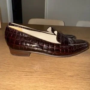 Bally Dark Brown Crocodile Pattern Loafers Bally Genuine Caiman Loafers Shoes Mens 10.5 M Dark Brown  main image 3